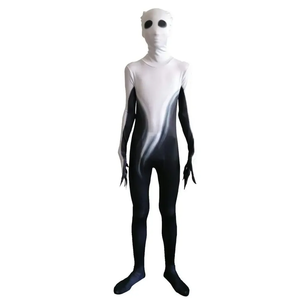 KIDS Creepy Scary Devil Ghost Demon Costume Cosplay GLOWS Jumpsuit L NEW IN BAG
